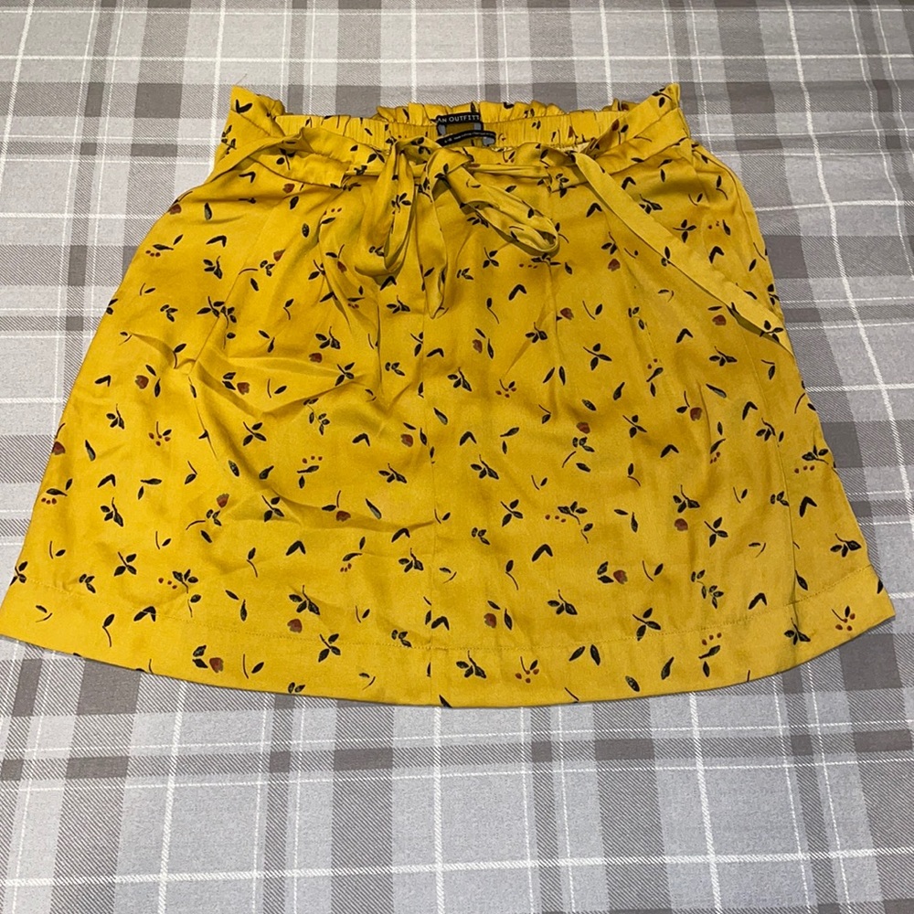 Urban Outfitters large gold floral skirt
